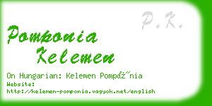 pomponia kelemen business card